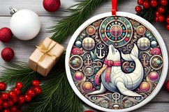 Round Christmas Ornament Sublimation|Clipart Product Image 2