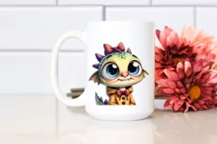 Baby Dragon Big Eyes Bow | Sublimation | Clipart Product Image 2