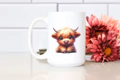 Funny Highland Cow Unicorn PNG Product Image 2