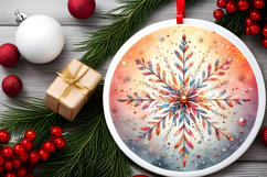 Round Christmass Ornament PNG Product Image 2