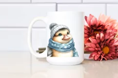 Baby Duck in Winter Clothes PNG Product Image 2