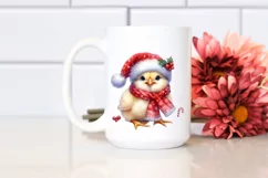 Baby Chicken in Christmas Attire PNG Product Image 2