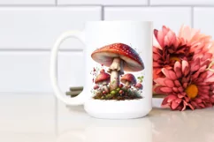 Detailed Mushroom Watercolor Splash PNG Product Image 2