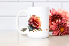 Shiny Begonia Watercolor Clipart Product Image 2