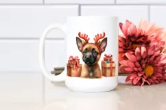 Malinois with Reindeer Horns, Transparent PNG Product Image 2