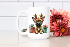 Malinois with Reindeer Horns, Transparent PNG Product Image 2