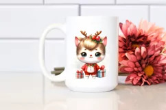 Kitten with Reindeer Horns, Transparent PNG Product Image 2