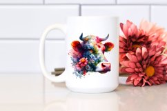 Vibrant Cow Abstract Clipart Product Image 2