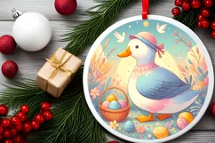 Round Christmas Ornament Sublimation|Clipart Product Image 2