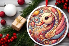 Round Christmas Ornament Sublimation|Clipart Product Image 2