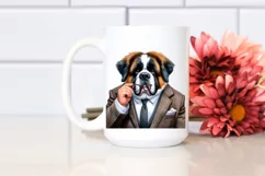 Contempt Saint Bernard with Big Eyes and es | Clipart Product Image 2