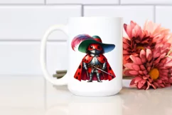 Watercolor Colorful Ladybug Musketeer Clipart Product Image 2