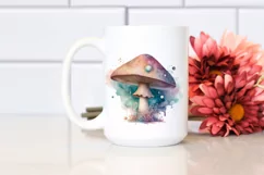 Detailed Mystical Celestial Mushroom, PNG Product Image 2