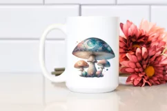 Detailed Mystical Celestial Mushroom, PNG Product Image 2