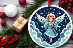 Round Christmas Ornament Sublimation|Clipart Product Image 2