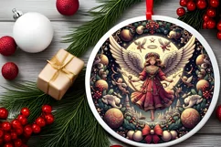 Round Christmas Ornament Sublimation|Clipart Product Image 2
