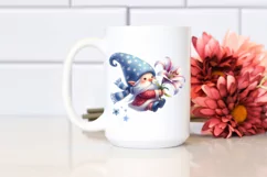 Cute Gnome Falling in Air with Lily | Clipart Product Image 2