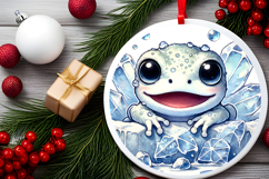 Round Christmass Ornament PNG Product Image 2