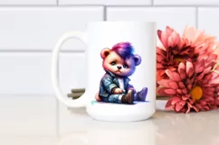 Goofy Bear with Cool Haircut PNG Product Image 2