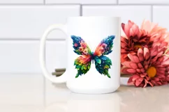 Abstract Vibrant Watercolor Butterfly, Transparent PNG Product Image 2