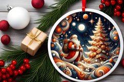 Round Christmas Ornament Sublimation|Clipart Product Image 2