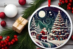 Round Christmas Ornament Sublimation|Clipart Product Image 2