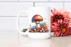 Detailed Pastel Shiny Mushroom PNG Product Image 2