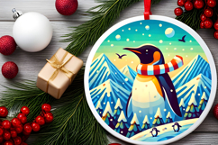 Round Christmass Ornament PNG Product Image 2
