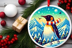 Round Christmas Ornament Sublimation|Clipart Product Image 2