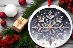 Round Christmass Ornament PNG Product Image 2
