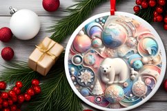 Round Christmas Ornament Sublimation|Clipart Product Image 2