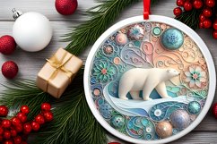 Round Christmas Ornament Sublimation|Clipart Product Image 2