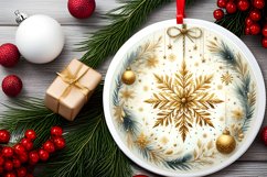 Round Christmas Ornament Sublimation|Clipart Product Image 2
