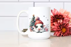 Cute Winter Cow Christmas Tree PNG Product Image 2