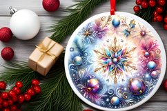 Round Christmas Ornament Sublimation|Clipart Product Image 2