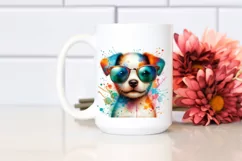 Colorful Puppy Art Clipart Product Image 2