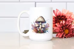 Magical Mushroom Watercolor Splash PNG Product Image 2