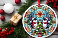Round Christmas Ornament Sublimation|Clipart Product Image 1