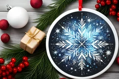Round Christmas Ornament Sublimation|Clipart Product Image 2
