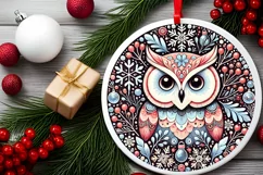 Round Christmas Ornament Sublimation|Clipart Product Image 2