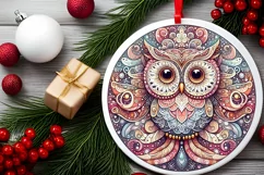 Round Christmas Ornament Sublimation|Clipart Product Image 2