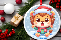 Round Christmass Ornament PNG Product Image 2