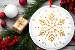Round Christmas Ornament Sublimation|Clipart Product Image 2