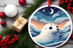 Round Christmas Ornament Sublimation|Clipart Product Image 2
