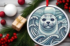 Round Christmas Ornament Sublimation|Clipart Product Image 2