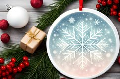 Round Christmas Ornament Sublimation|Clipart Product Image 2