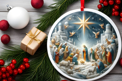 Round Christmass Ornament PNG Product Image 2