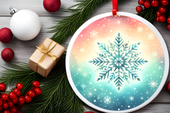 Round Christmass Ornament PNG Product Image 2