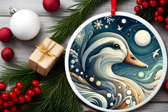 Round Christmass Ornament PNG Product Image 2