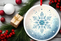 Round Christmas Ornament Sublimation|Clipart Product Image 2